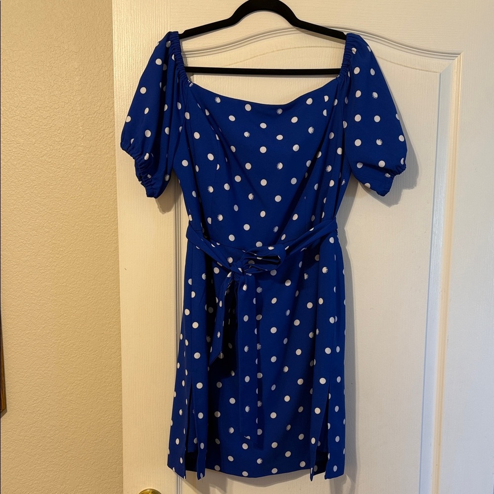 Lily P Blue Polka Dot Dress with Shorts